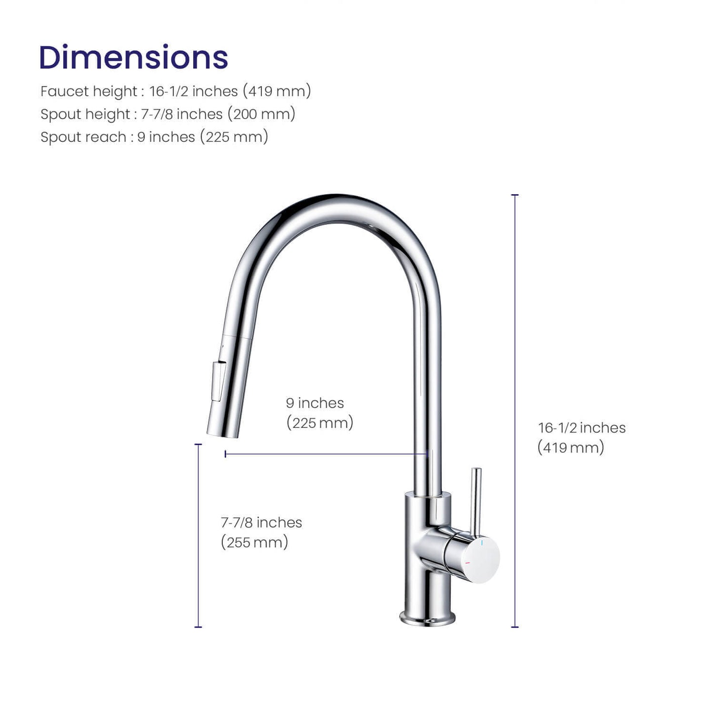 Pull-Down Kitchen Faucet with Dual-Function Spray Head KF10101
