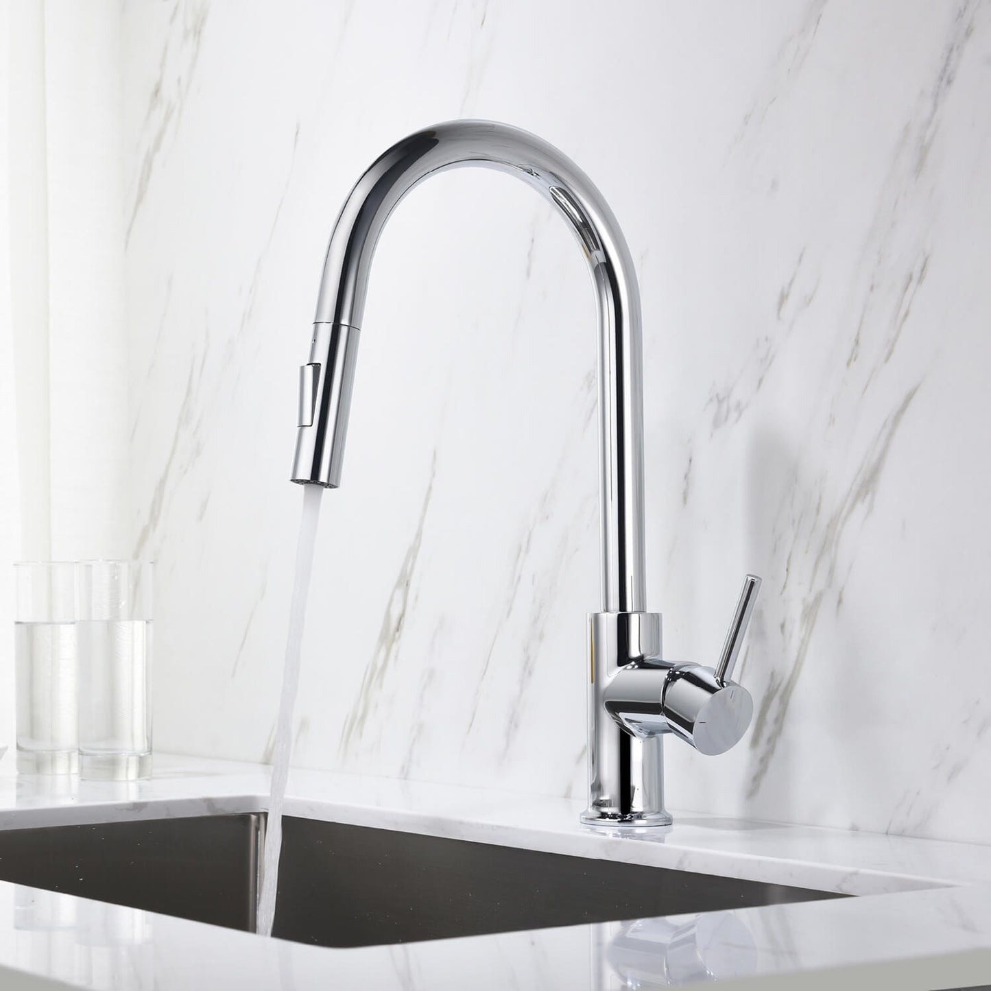 Pull-Down Kitchen Faucet with Dual-Function Spray Head KF10101