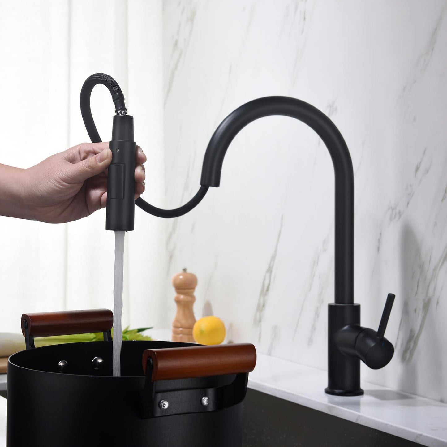 Pull-Down Kitchen Faucet with Dual-Function Spray Head KF10101