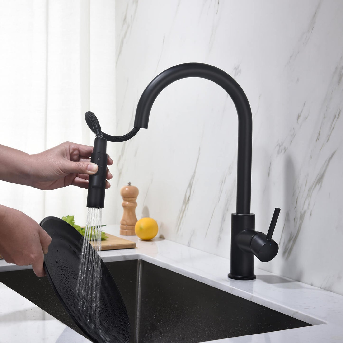 Pull-Down Kitchen Faucet with Dual-Function Spray Head KF10101