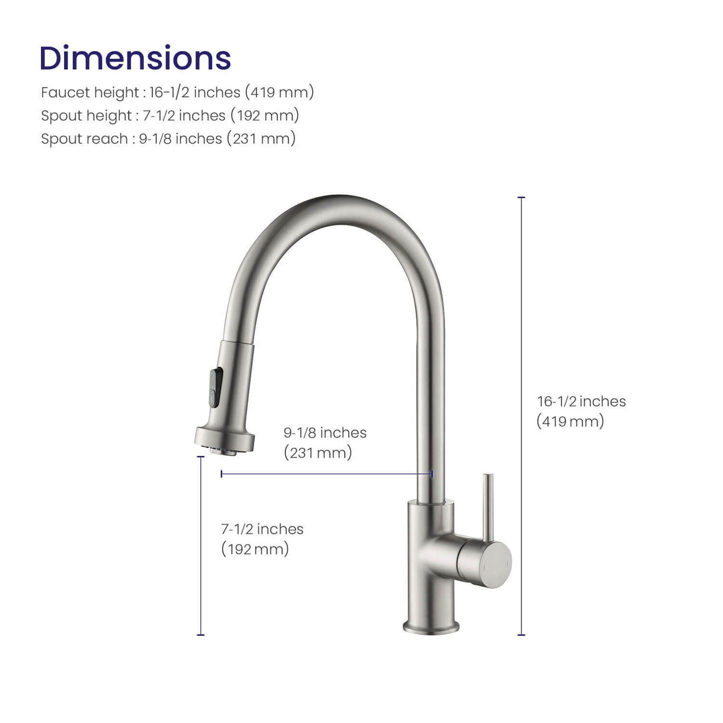 Durable Pull-Down Faucet for Kitchens KF10102
