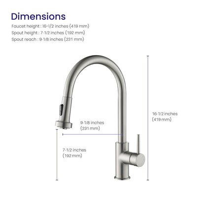 Durable Pull-Down Faucet for Kitchens KF10102