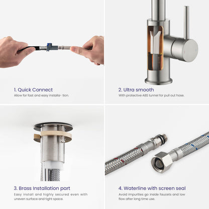 Durable Pull-Down Faucet for Kitchens KF10102