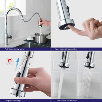 Durable Pull-Down Faucet for Kitchens KF10102