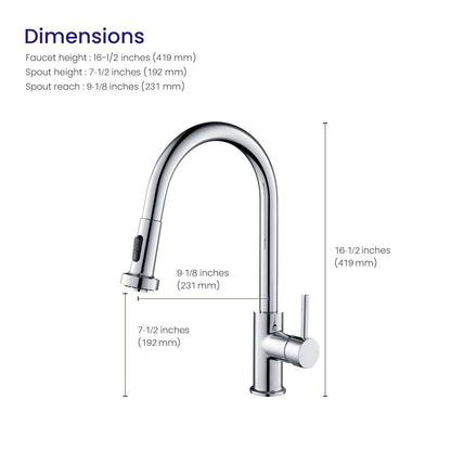 Durable Pull-Down Faucet for Kitchens KF10102