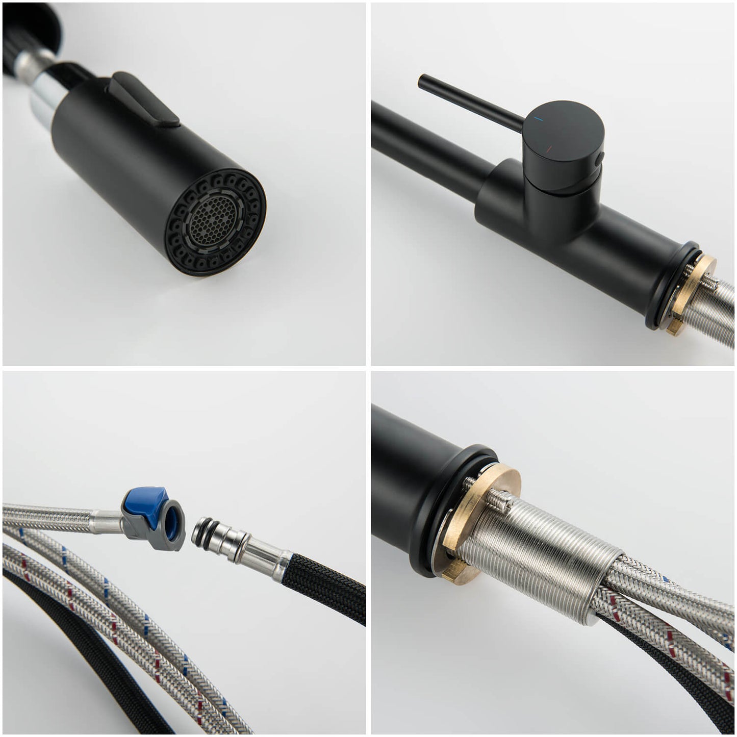 Modern Brass Kitchen Faucet with Pull-Out Hose KF10104