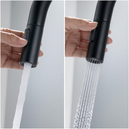 Modern Brass Kitchen Faucet with Pull-Out Hose KF10104