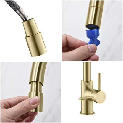 Pull-Down Kitchen Faucet with 1-Function Stream Head KF10107