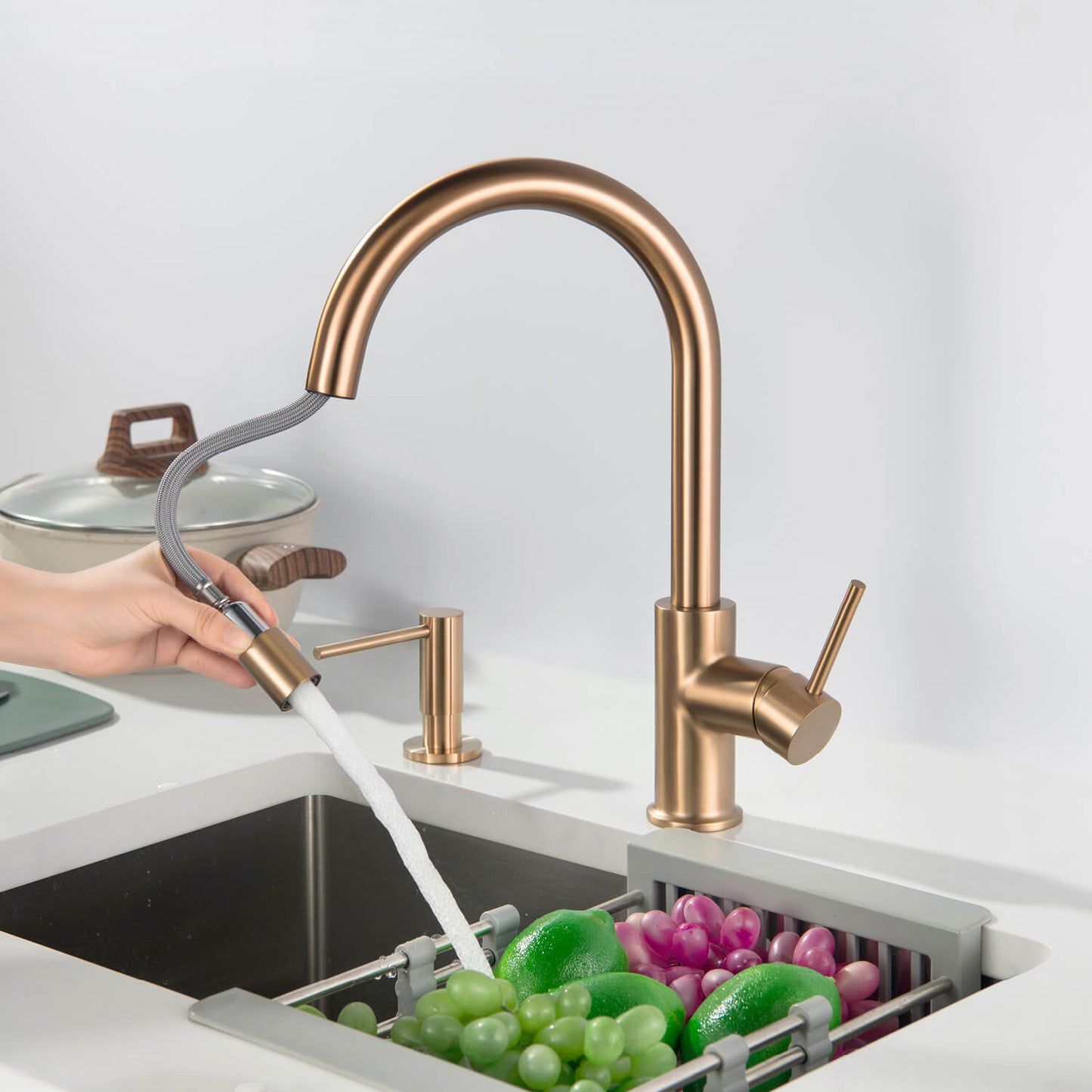 Pull-Down Kitchen Faucet with 1-Function Stream Head KF10107