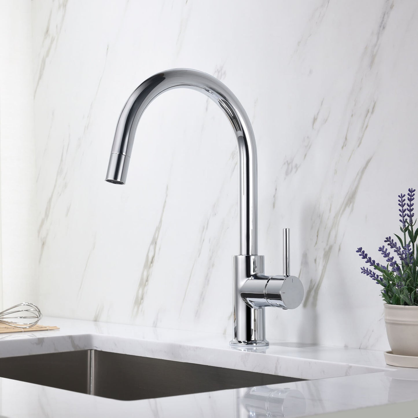 Pull-Down Kitchen Faucet with 1-Function Stream Head KF10107