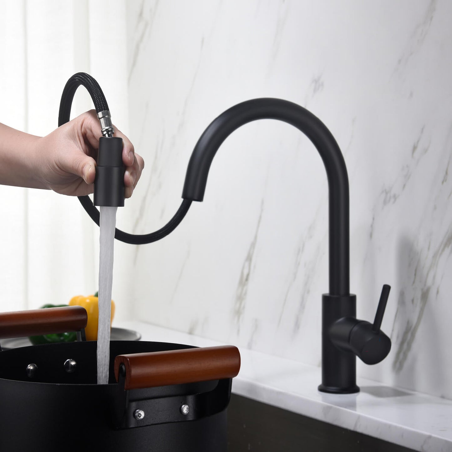 Pull-Down Kitchen Faucet with 1-Function Stream Head KF10107