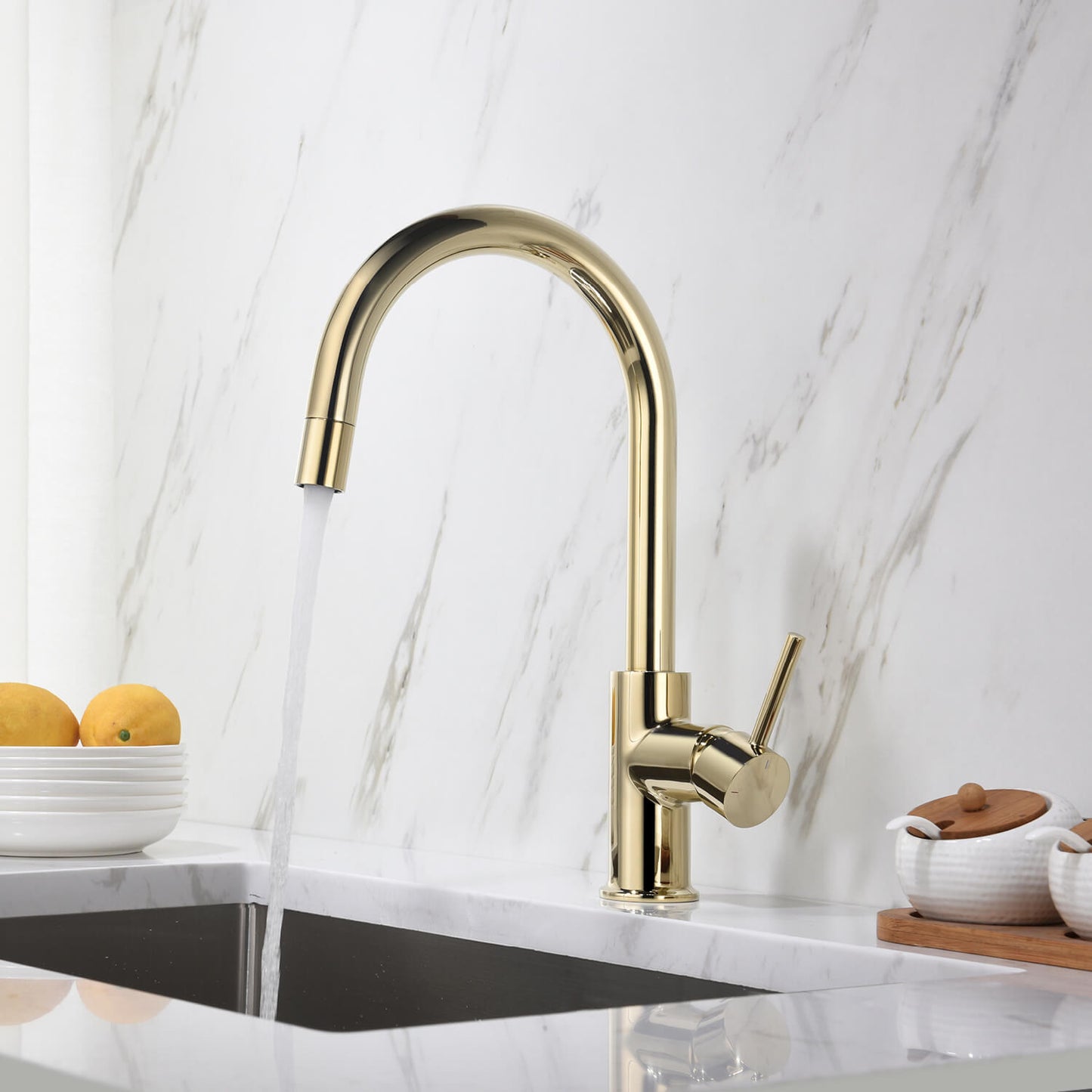 Pull-Down Kitchen Faucet with 1-Function Stream Head KF10107