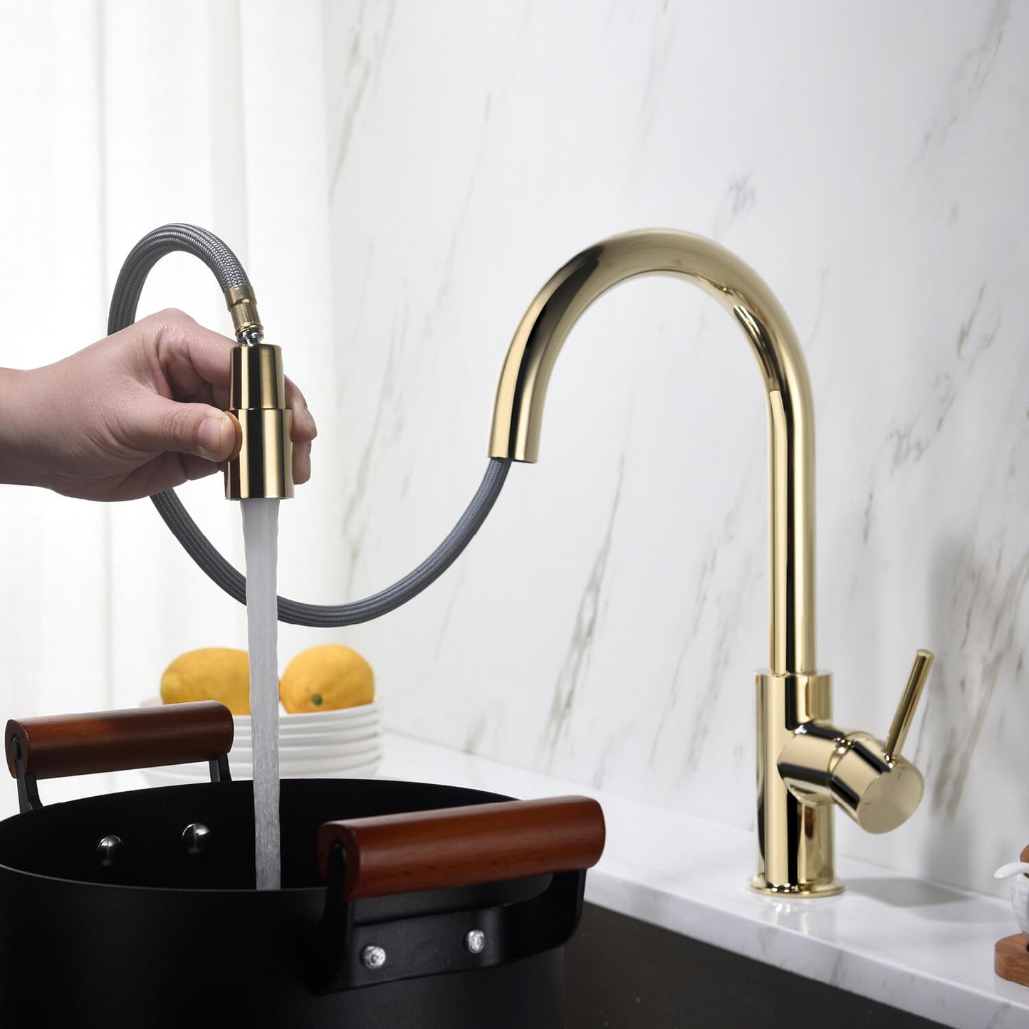 Pull-Down Kitchen Faucet with 1-Function Stream Head KF10107
