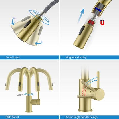 High-Quality Kitchen Faucet with Stream and Spray Modes KF10108