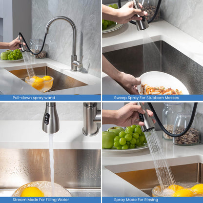 Pull-Down Kitchen Faucet with 3-Way Spray Head KF10125