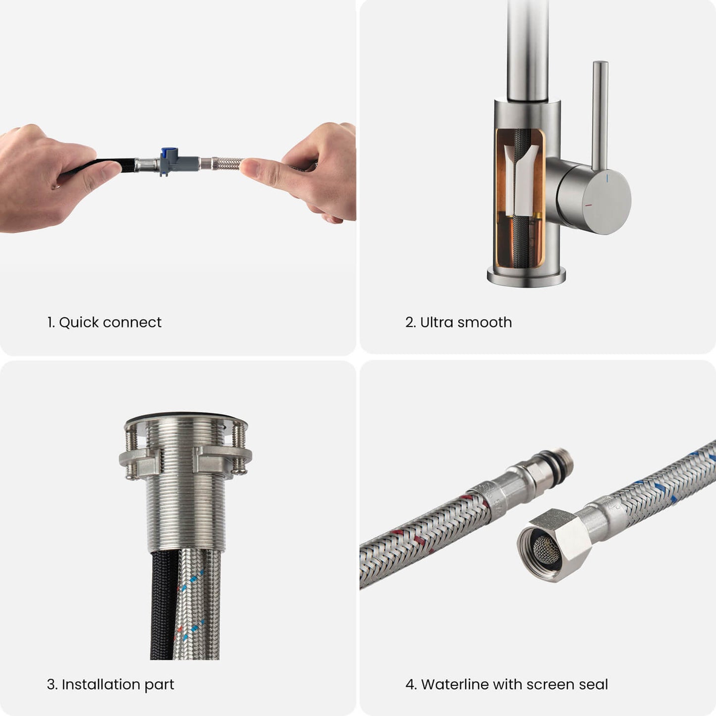 Pull-Down Kitchen Faucet with 3-Way Spray Head KF10125