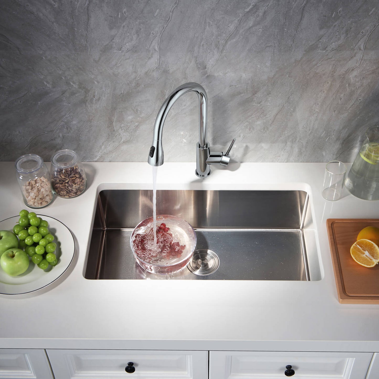 Pull-Down Kitchen Faucet with 3-Way Spray Head KF10125