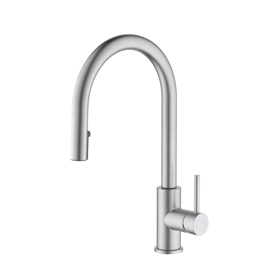 Single handle pull down kitchen faucet with hidden 2 way head shower KF10127