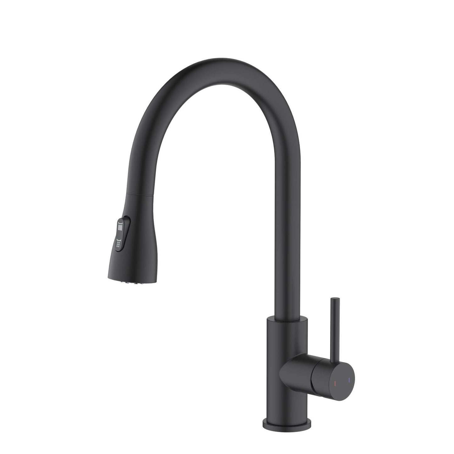 Single handle pull down kitchen faucet with hidden 3 way head shower KF10128