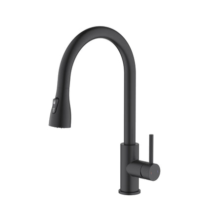 Single handle pull down kitchen faucet with hidden 3 way head shower KF10128