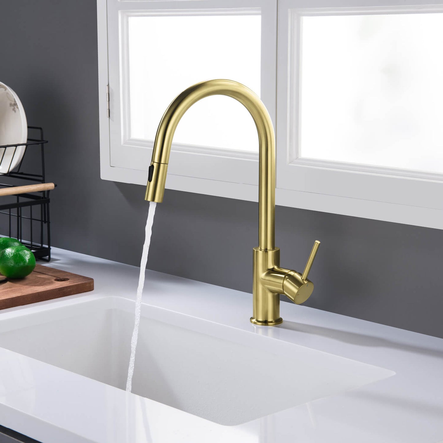 Foldable Kitchen Faucet for Under-Window Installation KF10129