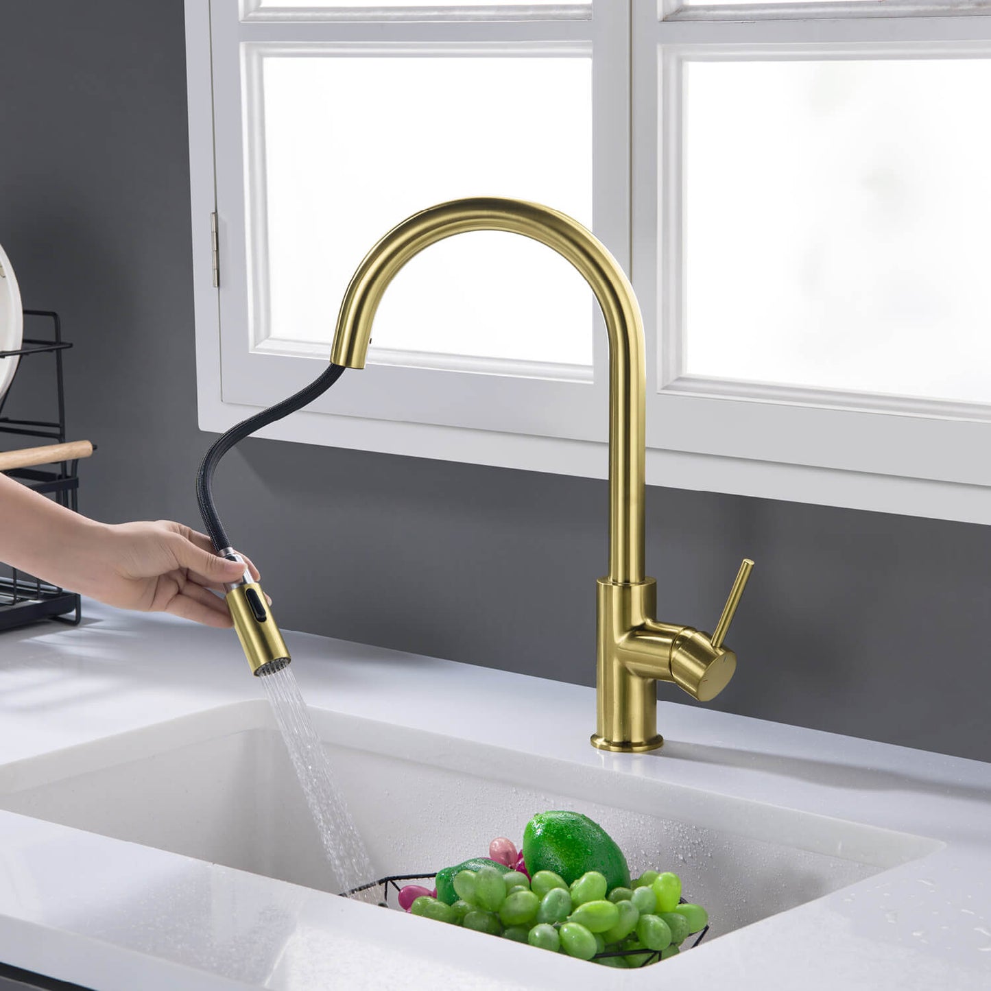 Foldable Kitchen Faucet for Under-Window Installation KF10129