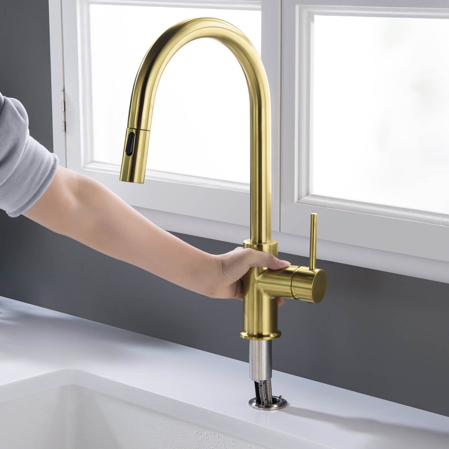 Foldable Kitchen Faucet for Under-Window Installation KF10129