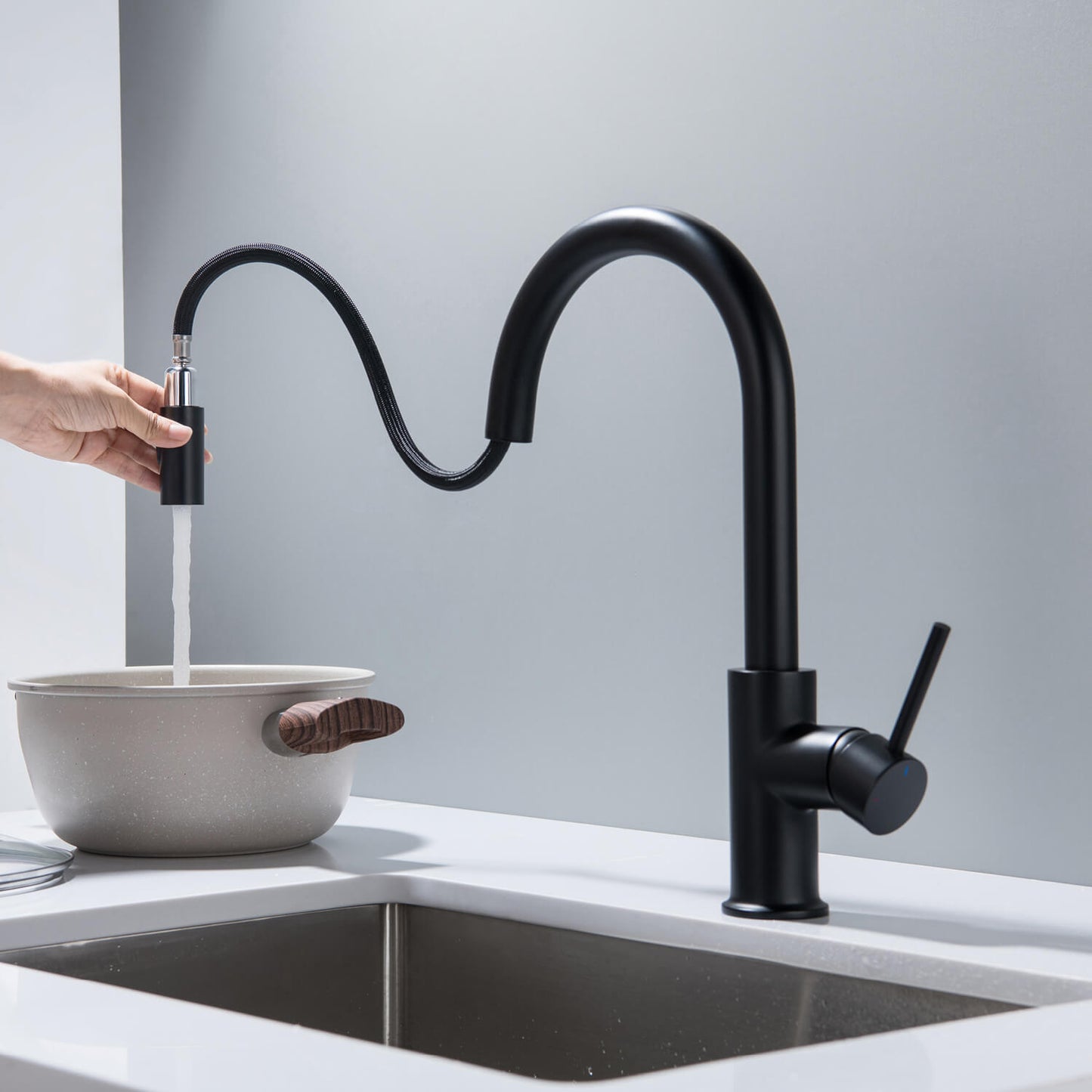 Foldable Kitchen Faucet for Under-Window Installation KF10129