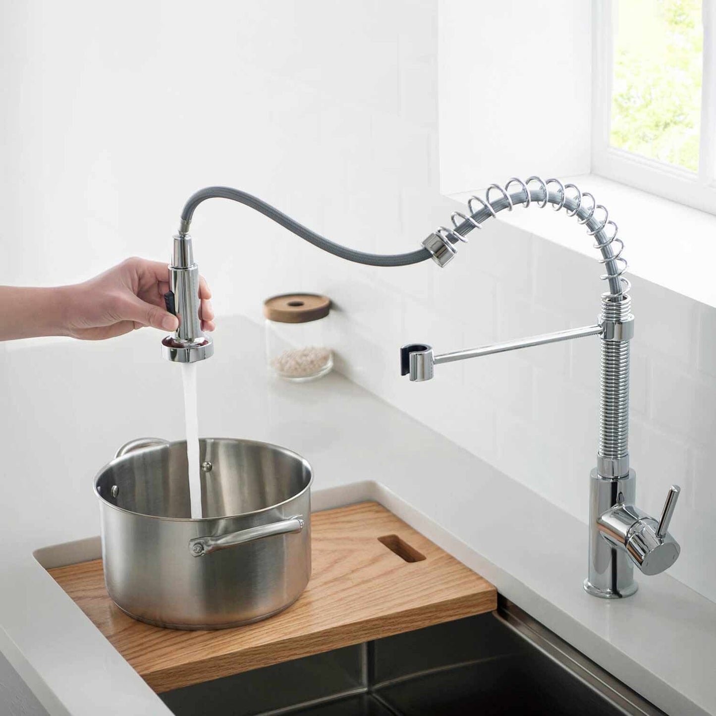 Aquavit Arena Commercial-Style Kitchen Faucet with 2-Way Spray Head KF10201