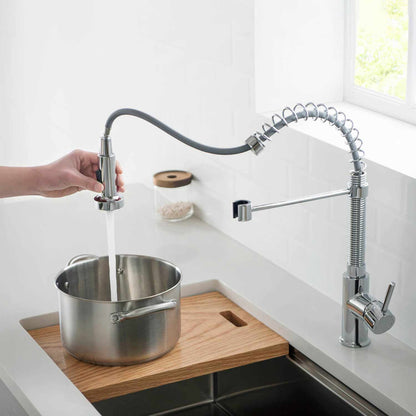 Aquavit Arena Commercial-Style Kitchen Faucet with 2-Way Spray Head KF10201