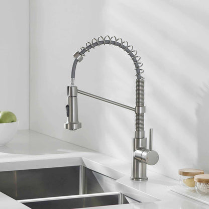 Aquavit Single handle pull down kitchen faucet with spring KF10202