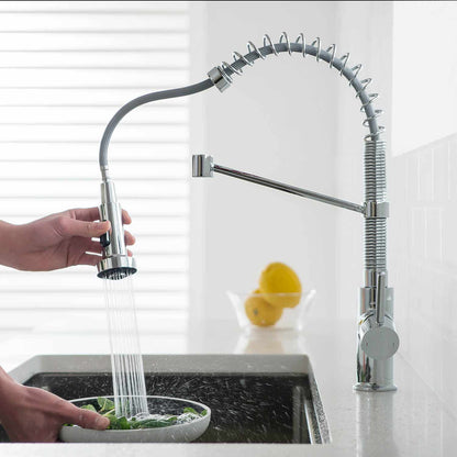 Aquavit Single handle pull down kitchen faucet with spring KF10202
