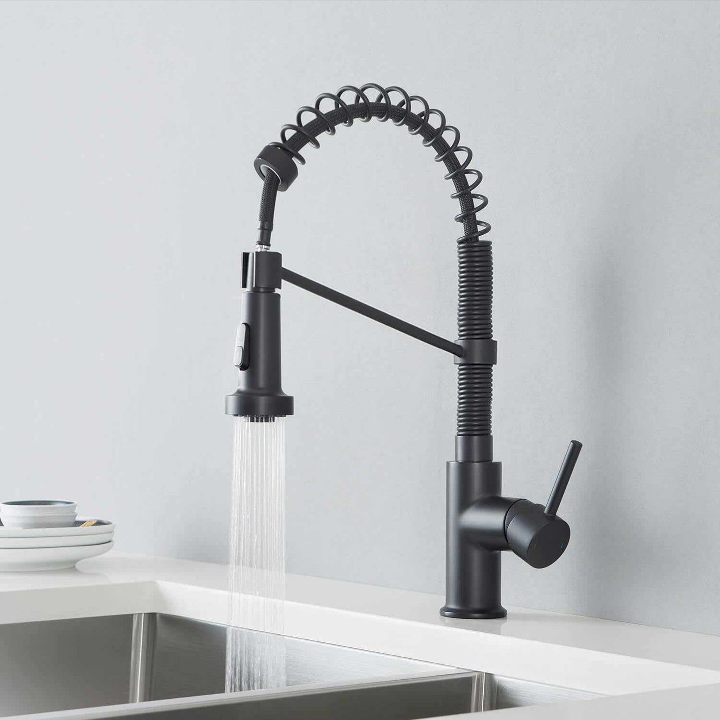 Aquavit Single handle pull down kitchen faucet with spring KF10202