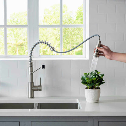 Aquavit Single handle pull down kitchen faucet with spring KF10203