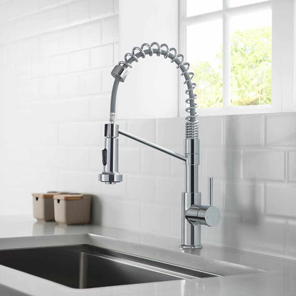 Aquavit Single handle pull down kitchen faucet with spring KF10203