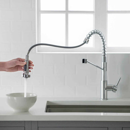 Aquavit Single handle pull down kitchen faucet with spring KF10203