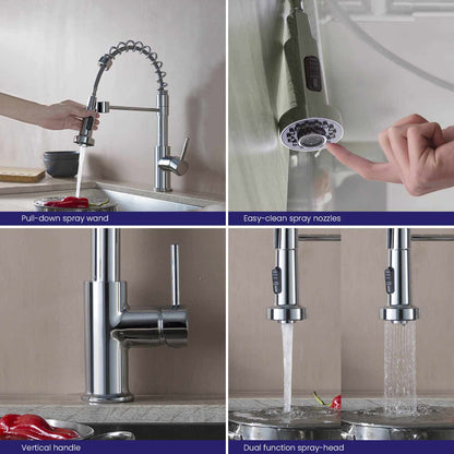 Aquavit Single handle commercial design pull down kitchen faucet KF10205