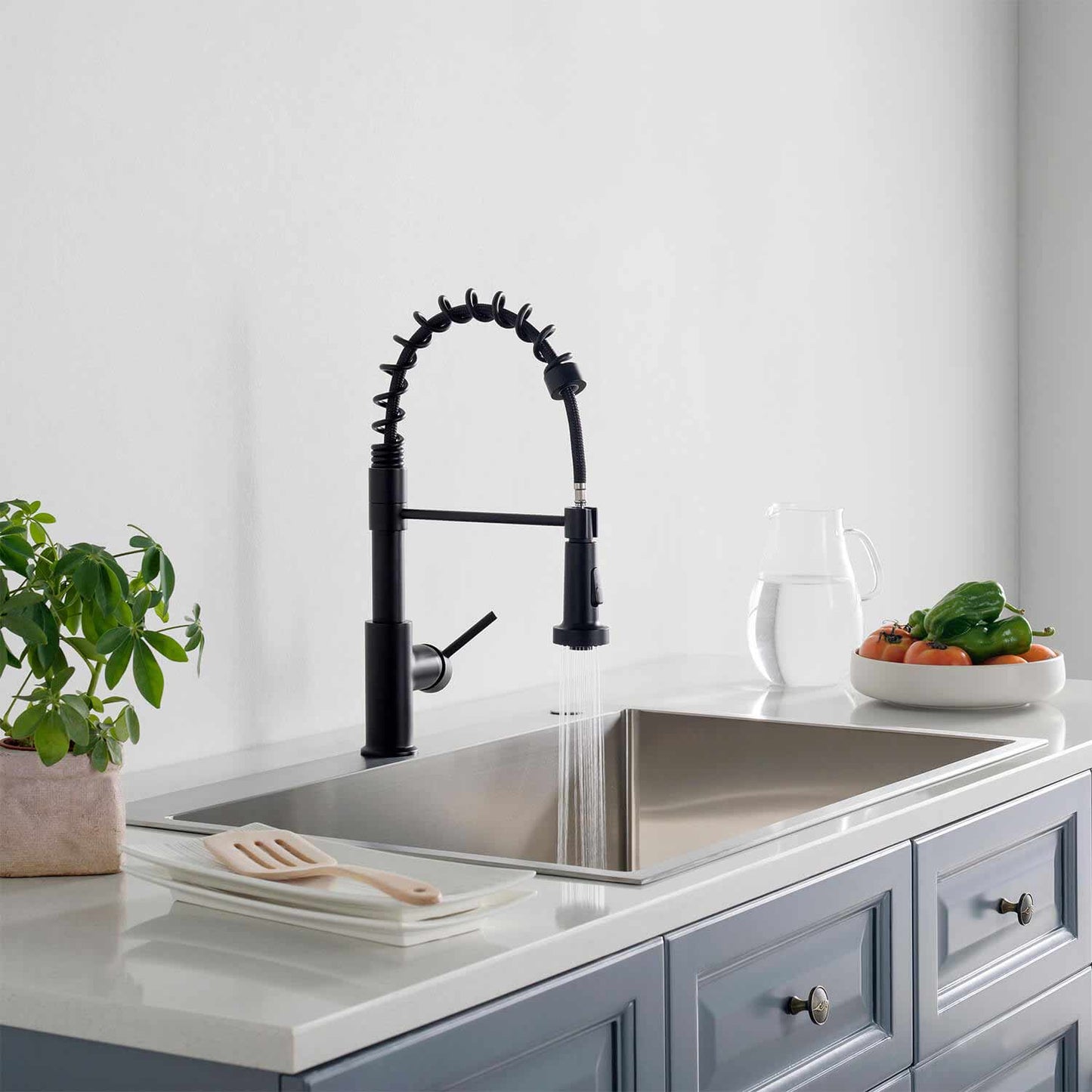 Aquavit Single handle commercial design pull down kitchen faucet KF10205