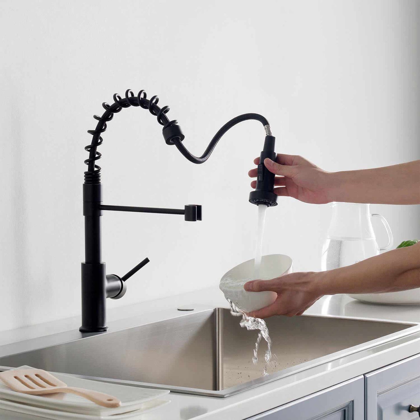 Aquavit Single handle commercial design pull down kitchen faucet KF10205