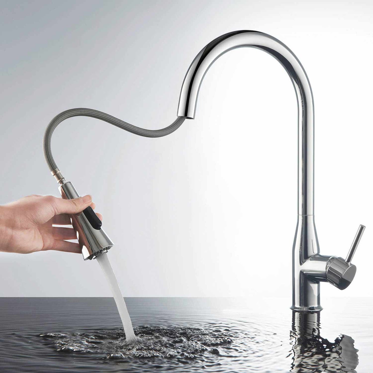 Aquavit Taper Single hole pull down kitchen faucet KF11101