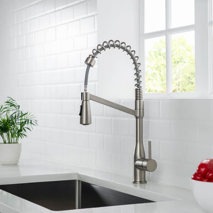 Aquavit Taper Commercial-Style Kitchen Faucet with 2-Way Spray Head KF11201