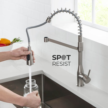 Aquavit Taper Commercial-Style Kitchen Faucet with 2-Way Spray Head KF11201
