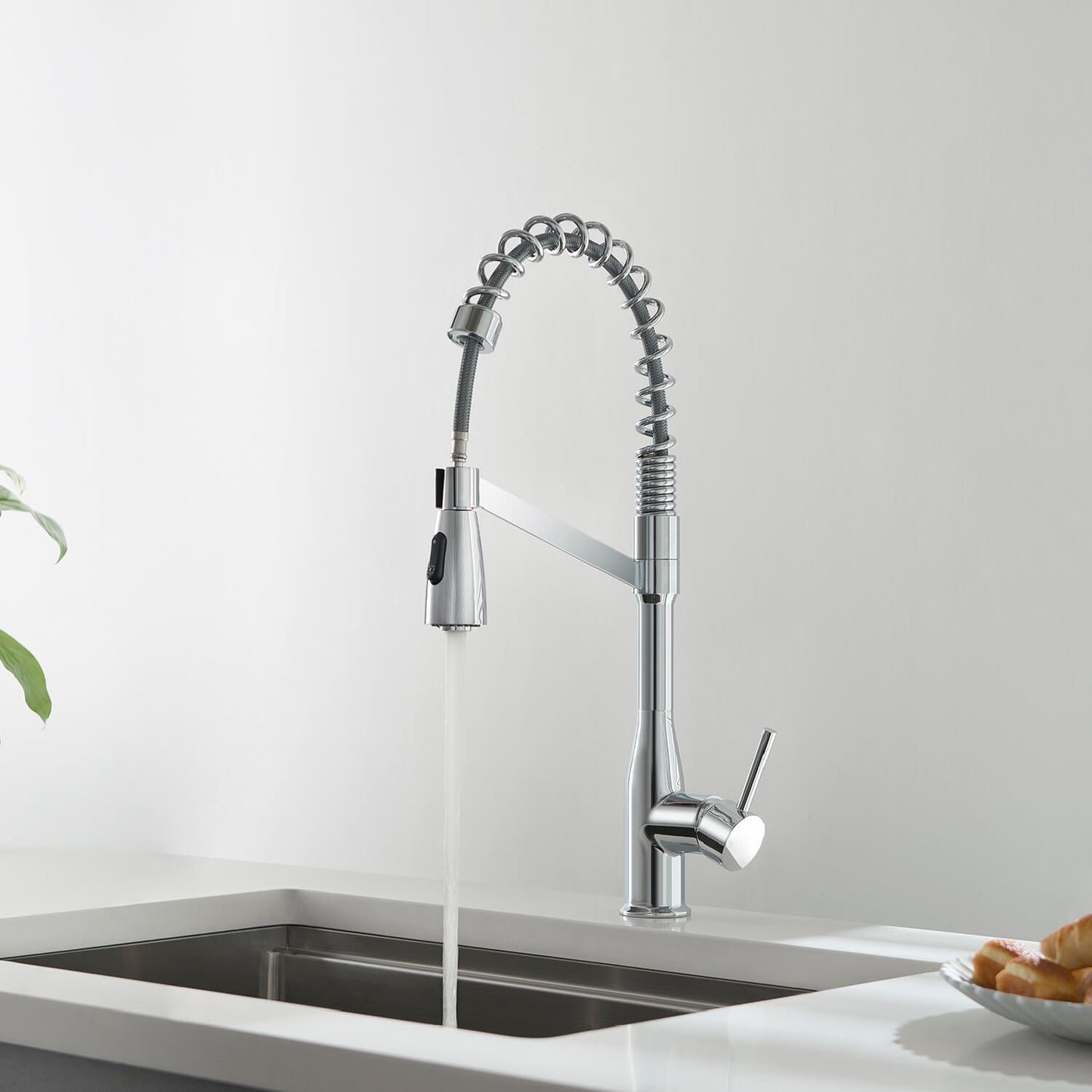 Aquavit Taper Commercial-Style Kitchen Faucet with 2-Way Spray Head KF11201