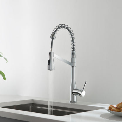 Aquavit Taper Commercial-Style Kitchen Faucet with 2-Way Spray Head KF11201