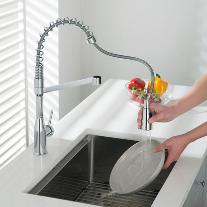 Aquavit Taper Commercial-Style Kitchen Faucet with 2-Way Spray Head KF11201