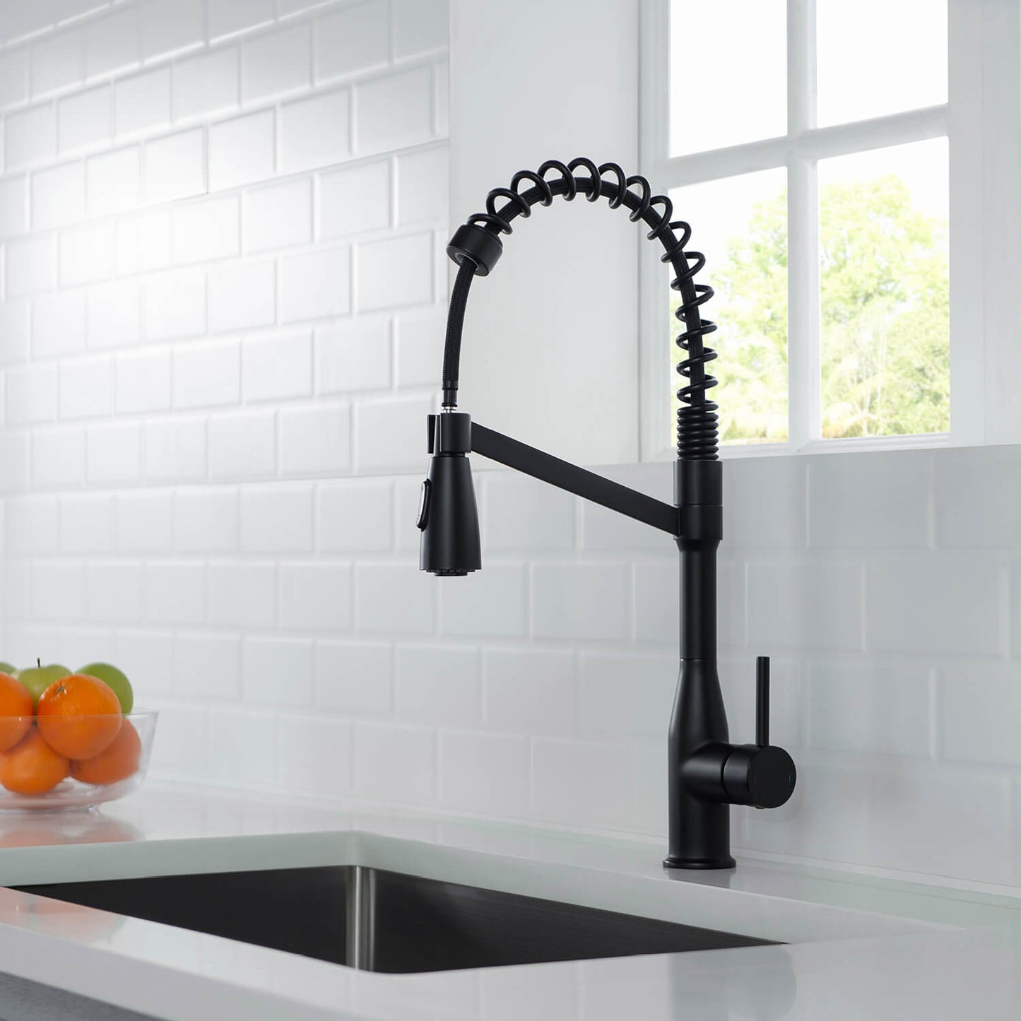 Aquavit Taper Commercial-Style Kitchen Faucet with 2-Way Spray Head KF11201
