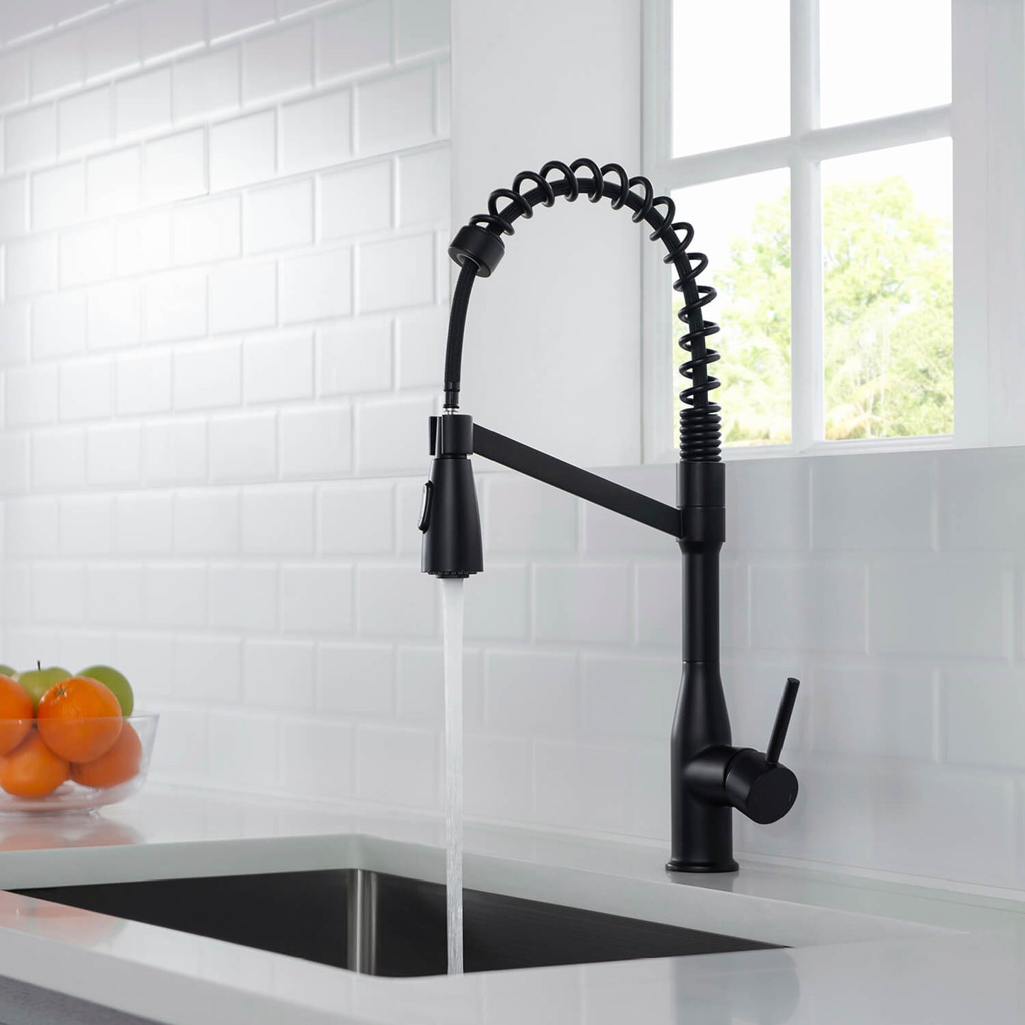 Aquavit Taper Commercial-Style Kitchen Faucet with 2-Way Spray Head KF11201