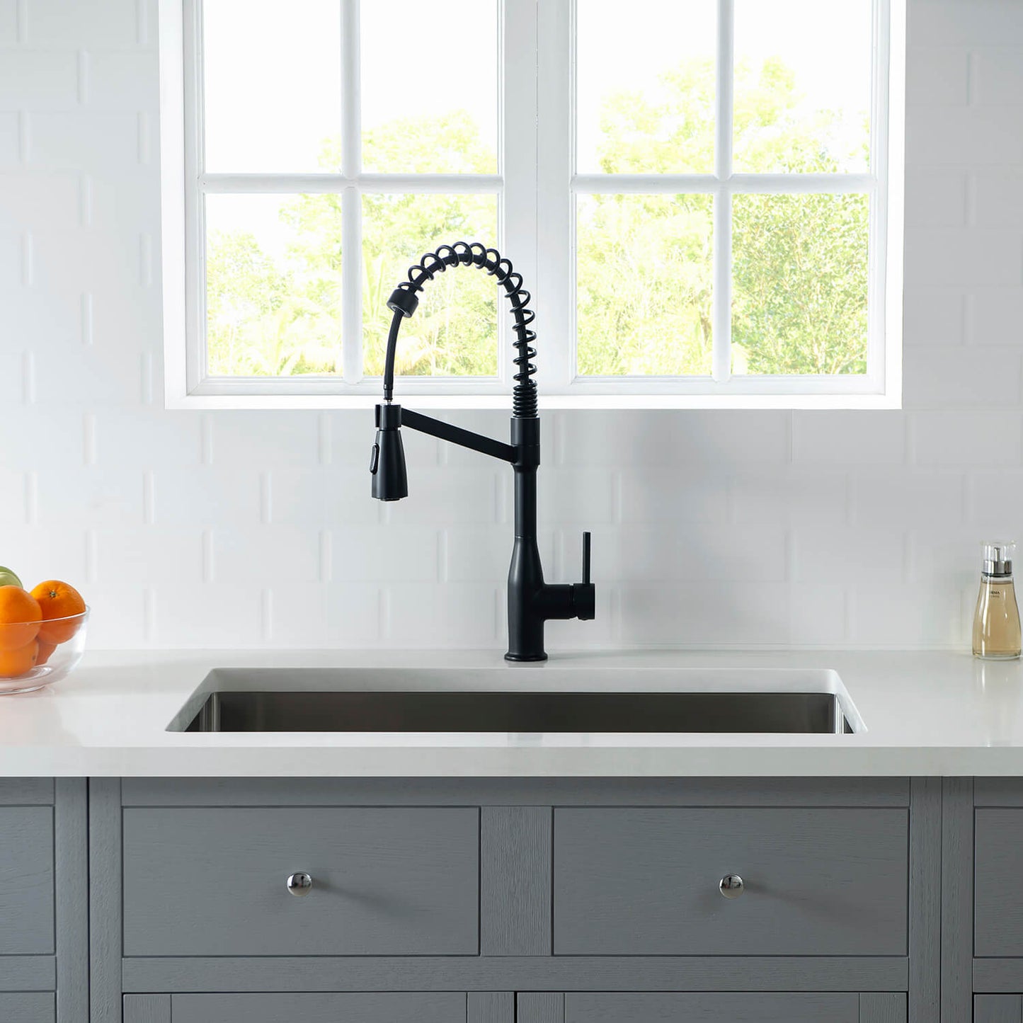 Aquavit Taper Commercial-Style Kitchen Faucet with 2-Way Spray Head KF11201