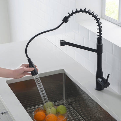 Aquavit Taper Commercial-Style Kitchen Faucet with 2-Way Spray Head KF11201