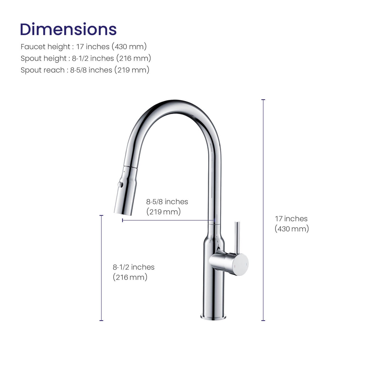 Single Handle Pull Down Kitchen Faucet with Sculptural Brass Body KF12101